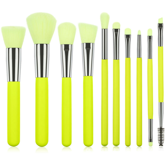 FVO - Makeup Brushes 10pcs Premium Gift Makeup Brushes Synthetic Kabuki Foundation Brush Blending Face Powder Blusher Concealer Eyeshadow Brushes