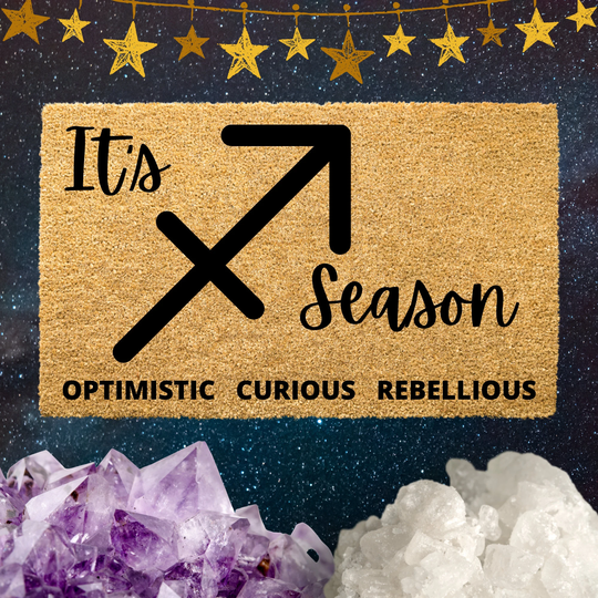 It's Sagittarius Season Zodiac Welcome Mat