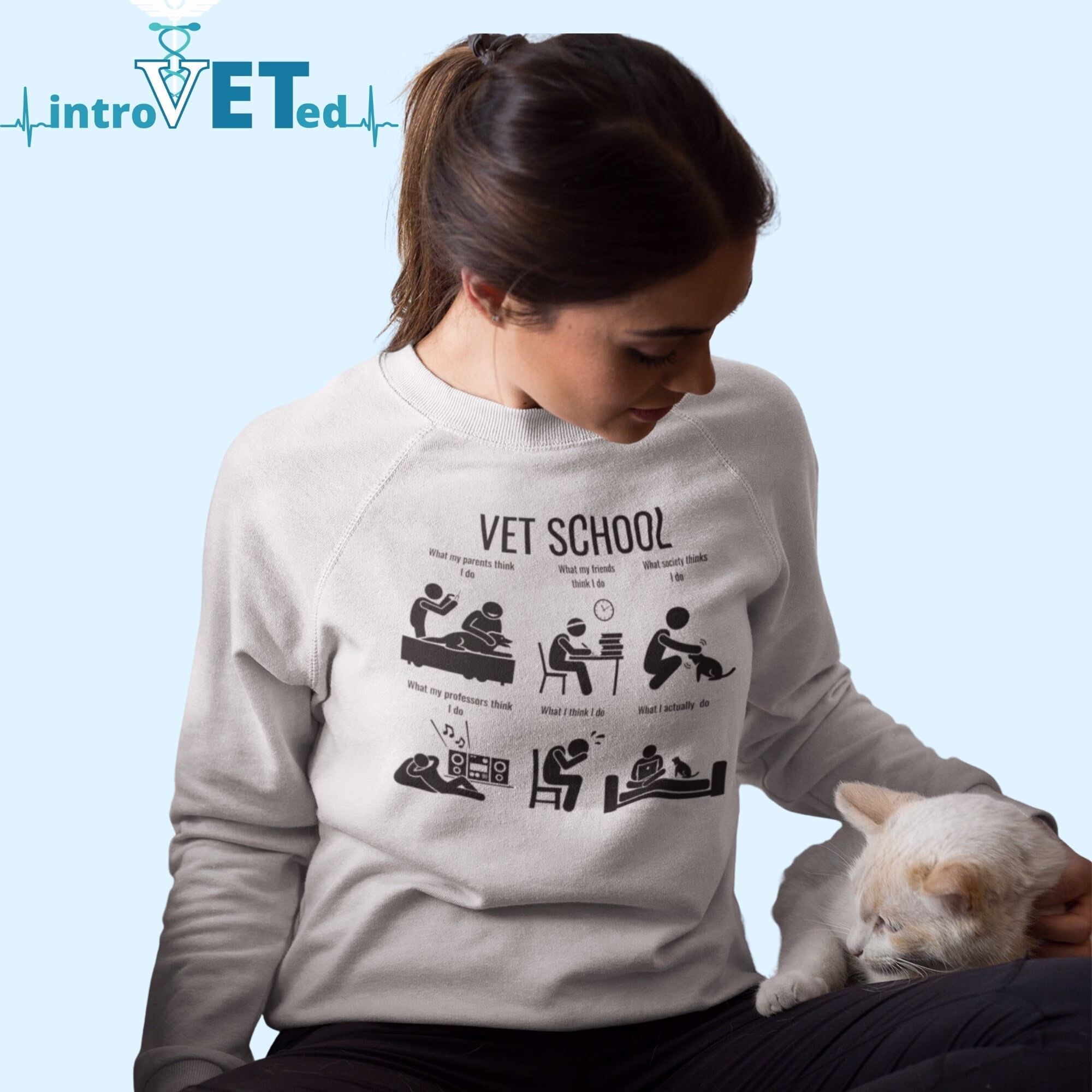 Vet Student Unisex Sweatshirt, School Sweater, Dvm in Progress, Veterinarian Progress, Funny Sweater