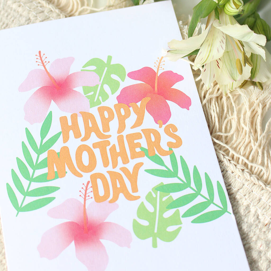 Happy Mother's Day Tropical Greeting Card