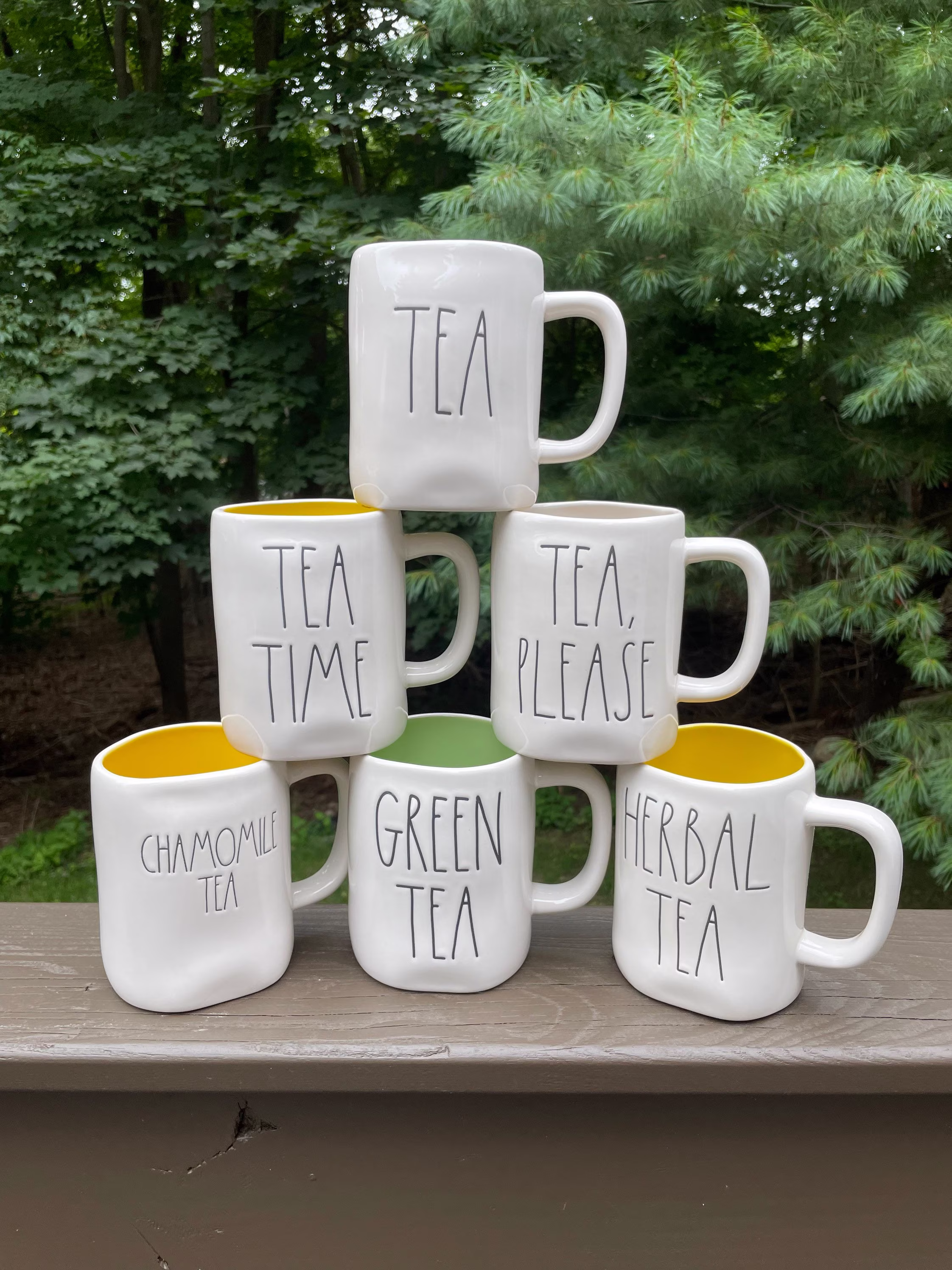 Farm House Tea Mug - Green Tea Please Herbal Ceramic Time With Label Gift For Lover/Drinker