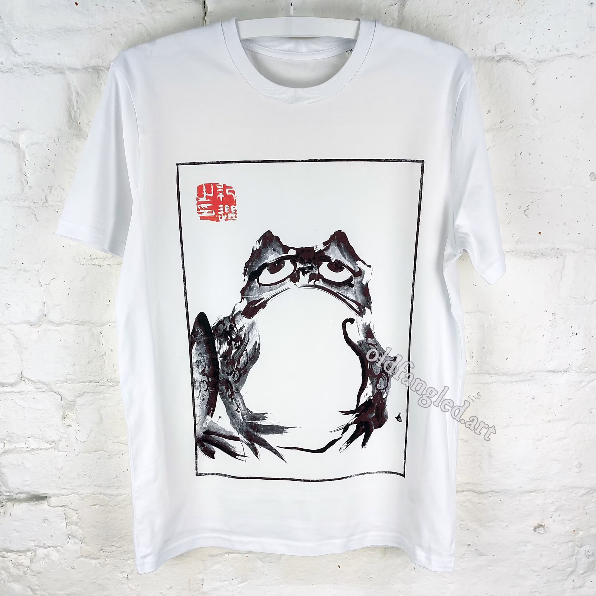 Sorrowful Frog, C1850 - Unisex Organic T-Shirt, Vintage Style Art T-Shirt