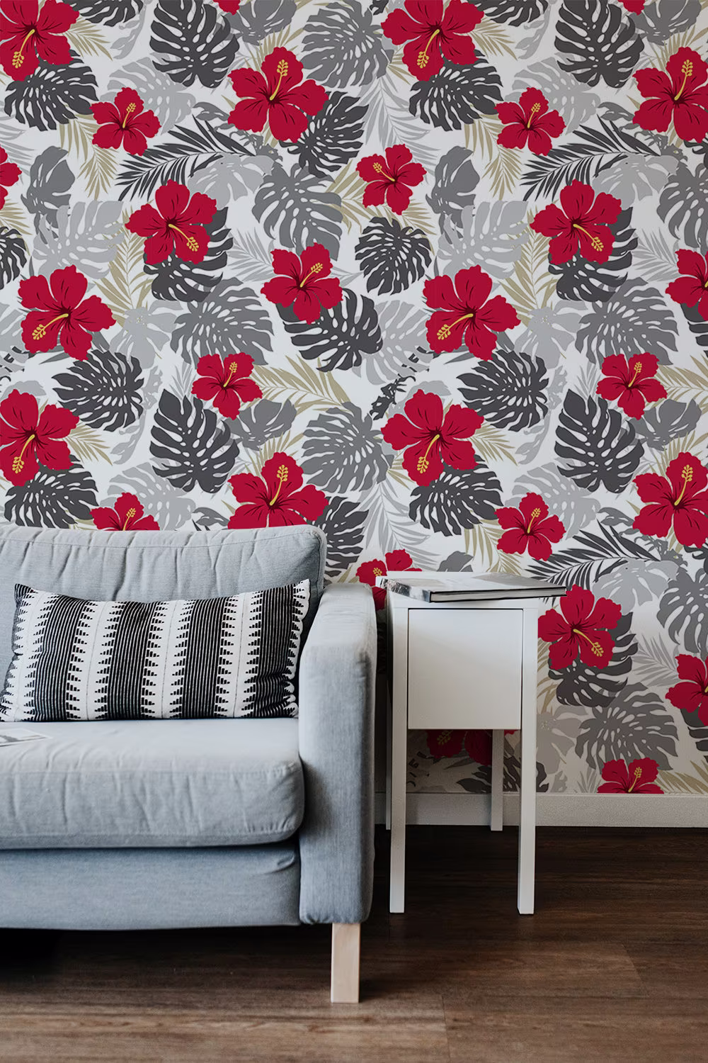 Hibiscus Variation | Removable Wallpaper Pattern #132