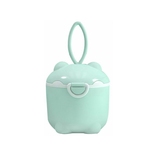 Portable Large Capacity Milk Powder Box, Milk Powder Dispenser, Baby Storage Box, Milk Powder Container, with Leveler and Spoon (Green)