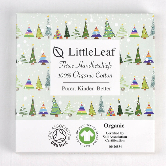 Organic Handkerchief Set Of Three In A Christmas Box