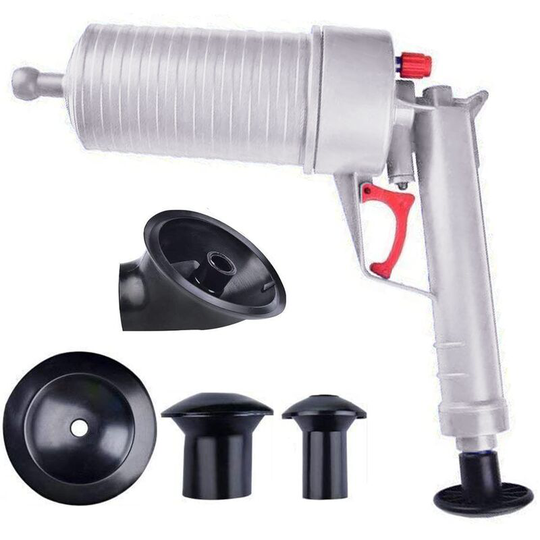 Devenirriche - Air Pump Drain Blaster, High Pressure Toilet Piston Air Pump Drain Unblocker Piston Opening Cleaning Kit for Bath Toilet, Bathroom,