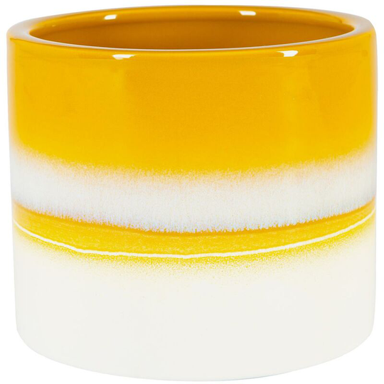 Nicola Spring - Reactive Glaze Plant Pot - 12cm - Mustard