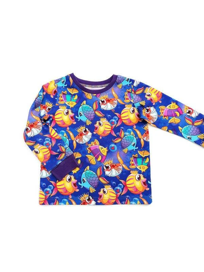 Organic Baby & Kids Fish Tshirt, Fishing Gift For Child, Fish Print T-Shirt, Unisex Clothes, Costume, Clothes
