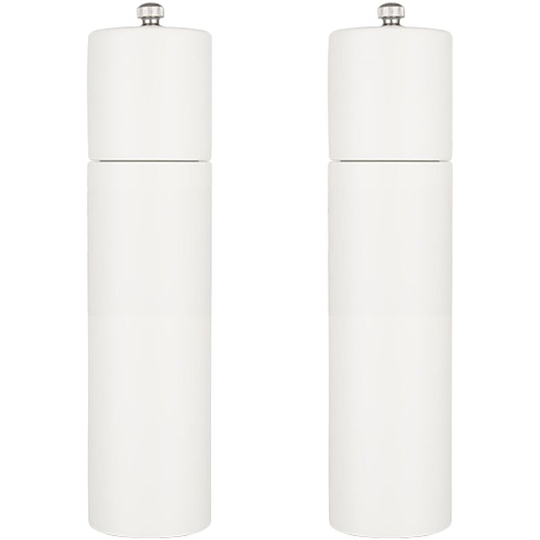 Salt and Pepper Grinder Set with Adjustable Coarseness Grinder, kitchen Refillable Spice Grinder white boxed
