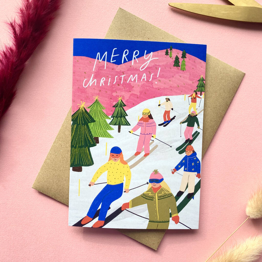 Ski Season Christmas Greeting Card