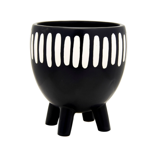 Planter Stripped Or Groved On Legs, Scandi Boho, Plant Pot , Succulents, Home Decor Gift House Warming Birthday Christmas Secret