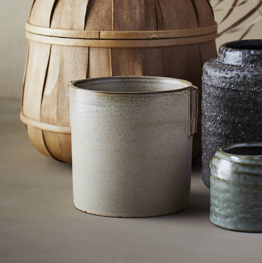 Pair Of Stoneware Planters