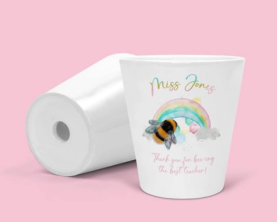 Plant Pot For Teacher, Personalised Teacher Gifts, Pot, Rainbow Gift, Appreciation Planter