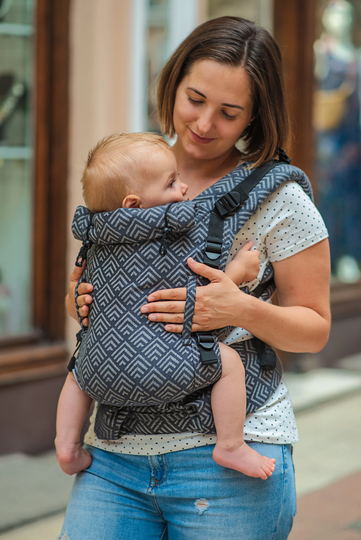 Gray Newborn To Toddler Baby Carrier Organic Cotton