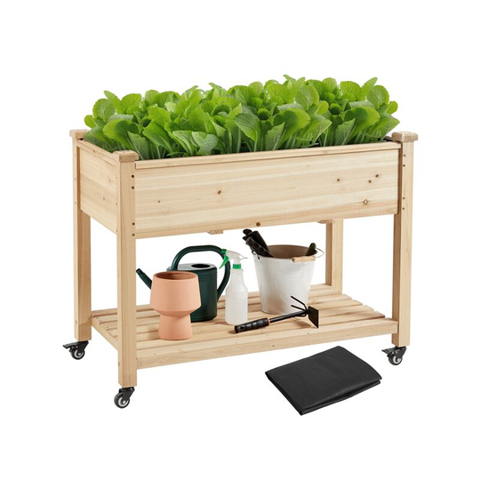 Yaheetech Raised Garden Bed for Vegetables Flowers Herbs Outdoor/Indoor Gardening Tool Wood - wood