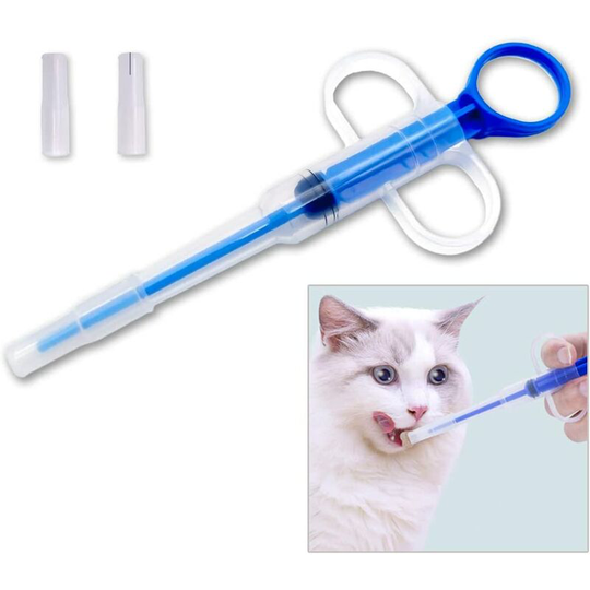 Pet Medication Dispenser, Silicone Tipped Syringes, Pill Dispensing Tool, with 2 Soft Silicone Tips, Feeding Kit for Dogs Cats Baby Animals