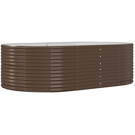 Garden Planter Brown 212x140x68 cm Powder-coated Steel vidaXL - Brown