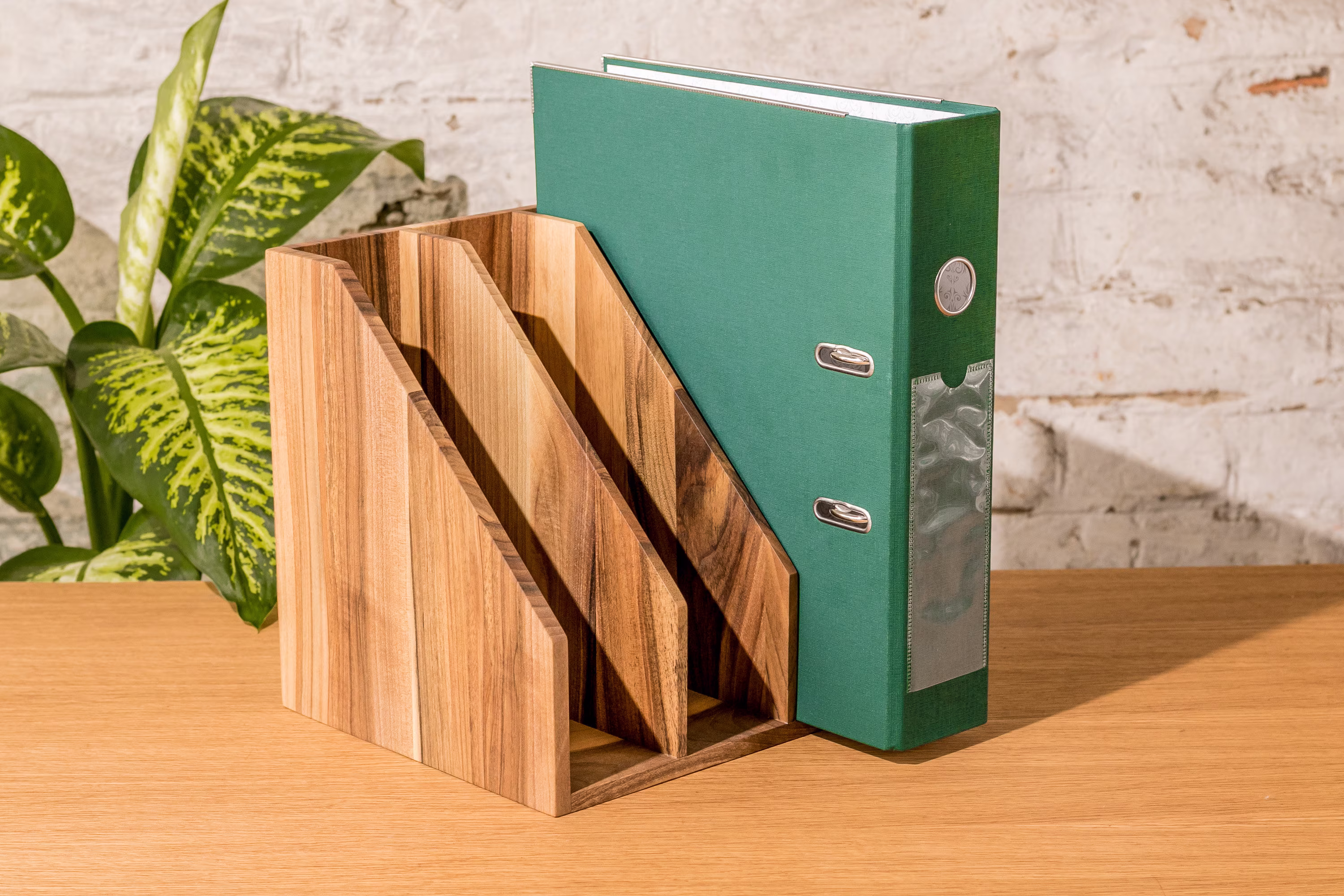 Wooden File Holder, Wooden Document Holder, Desk Shelf Organizer, Magazine Organizer Wood, Document