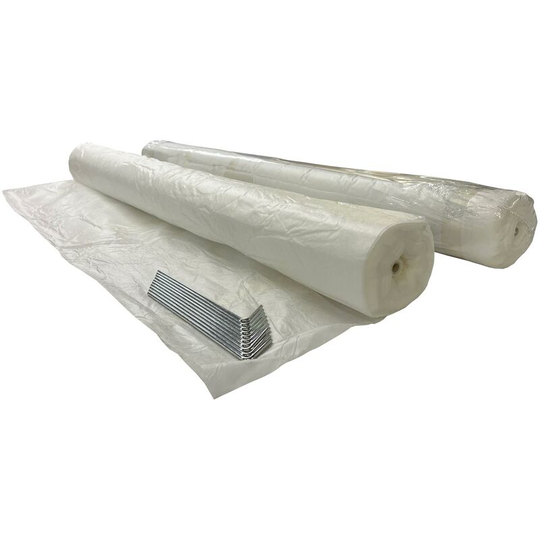 Set of 2 Fleece Garden Plant Frost Protection Roll 2m x 20m + 10 Metal Pegs (20g/sqm)