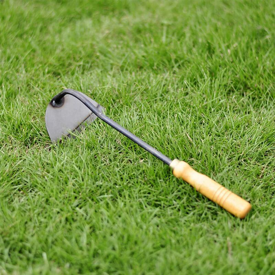 Garden Planting Hoe,Steel Head Wood Handle Pickaxe Remove Weed Shovel Soil Loosening Yard Lawn Digging Hand Tool,Hoe Mini Portable Steel Handheld