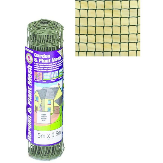 50mm Garden Plant Mesh Fence Green Plant Support 69030 0.5m x 5m - Gardman