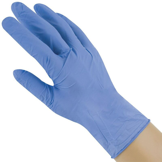 Reliance Medical - Disposable Gloves, Blue, Nitrile, Powder Free, Smoot- you get 5 - Blue
