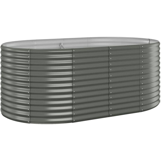 Vidaxl - Garden Planter Powder-coated Steel 175x100x68 cm Grey Grey