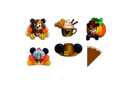 Feels Like Fall Turkey Cookie Cutters, Thanksgiving Seasonal Clay & Fondant Cutters