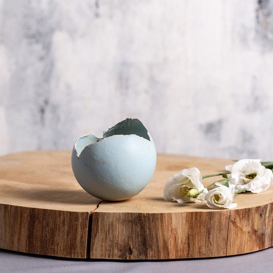 Small Light Blue Ceramic Planter | Votive Candle Holder Unique Home Decor