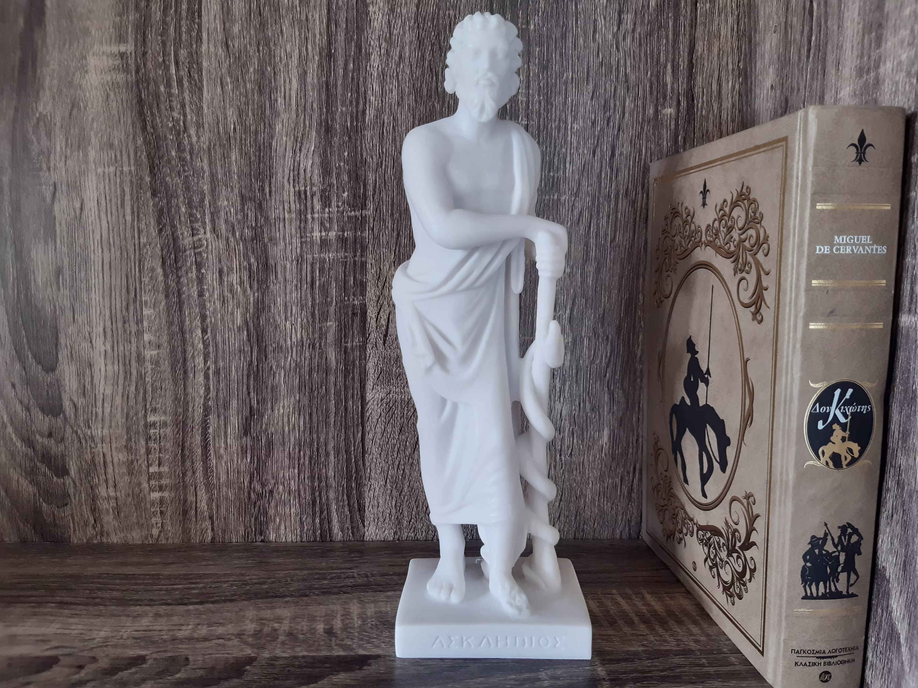 Asclepius Statue Greek Roman Mythology God Made Of Alabaster Sculpture