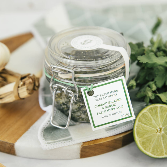 Coriander, Lime And Garlic Herb Sea Salt Seasoning Jar