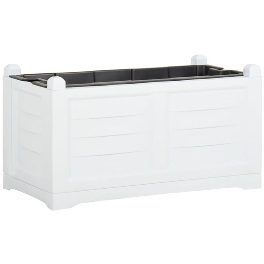 Flower Box White 80x42.5x42 cm pp