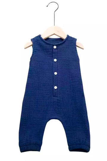 Natural Babygrow, Organic Cotton & Linen, Unisex, Gifts For Her, Baby, Blue, Christmas Her