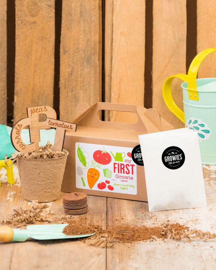 Kids My First Growie Veggie Seed Starter Kit, Grow Your Own Vegetables, Tomato, Peas & Carrot Seeds