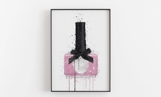 Christmas Gift Nail Varnish Wall Art Print