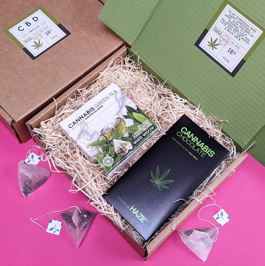 Personalised Cbd Tea And Chocolate Gift Set