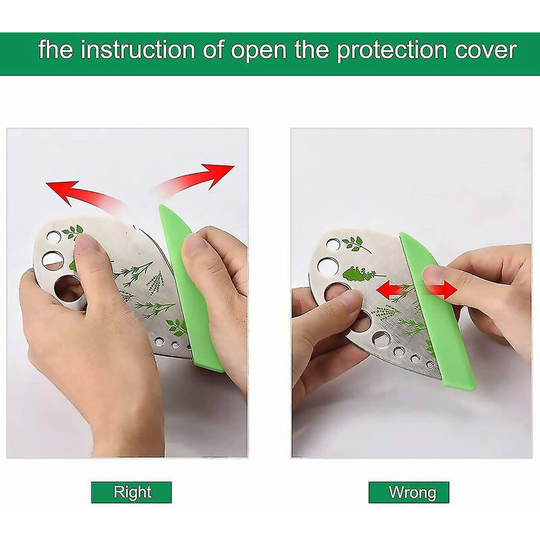 Herb Stripper 9 Holes Multifunctional Stainless Steel Tool With Protective Holder
