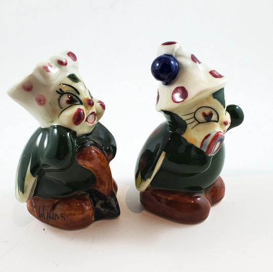 1950S Adorable Anthropomorphic Lady Bug Salt & Pepper Shakers