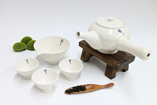 Teapot Set For Three, Handmade Tea Set, Ceramic Teapot, Porcelain Pottery Teapot Wheel Thrown Teapot, And