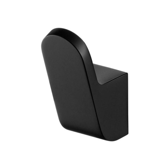 Single Hook Hanger Wall Dressing-Gown Towel Bathroom Black Powder Coated Zamak