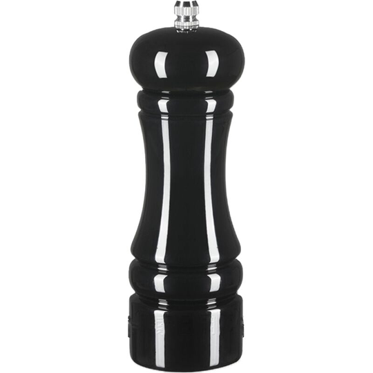 Wood Salt and Pepper Shakers with Ceramic Core, Refillable Manual Sea Salt Pepper Mill bright black