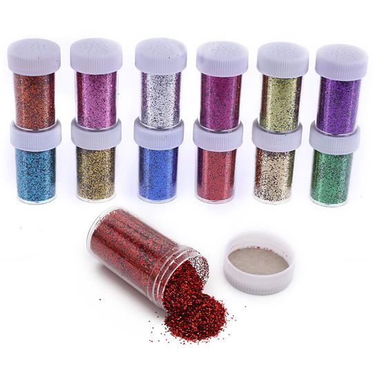 Heguyey - Glitter Powder 12pcs Glitter Crafts for Kids Adults Scrapbooking Decorative Masks Greeting Cards