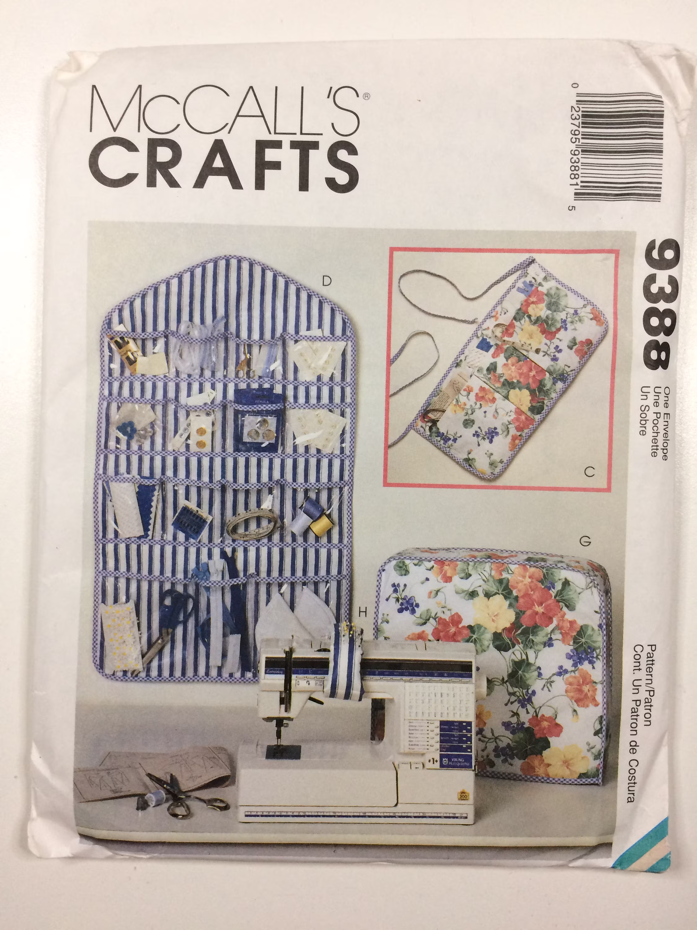 Mccall's 9388, Sewing Pattern, Organizer, Home Decor Organization, Kit, Serger Cover, Cover Bag, Apron