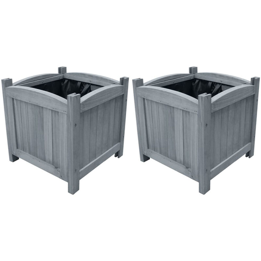 Asupermall - Garden Raised Beds 2 pcs 30x30x30 cm Solid Firwood
