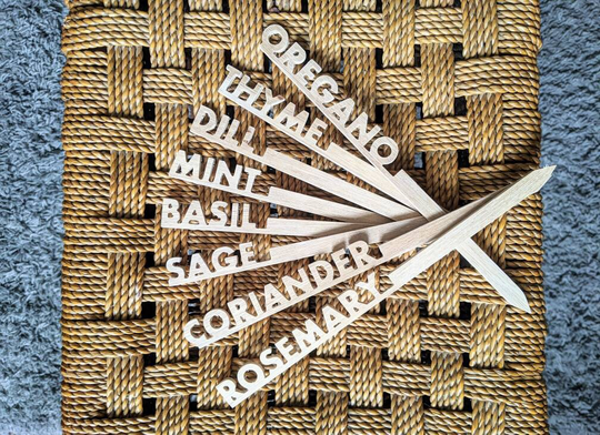 Custom Garden Stakes, Large Herb Markers, Vegetable & Flower Sticks