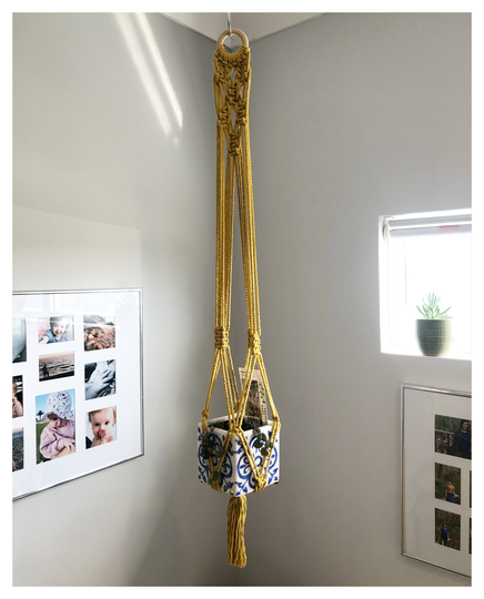 Mustard Macrame Plant Hanger