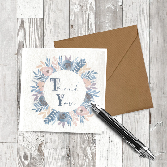 Plantable , Seeded Thank You Card, Recycled