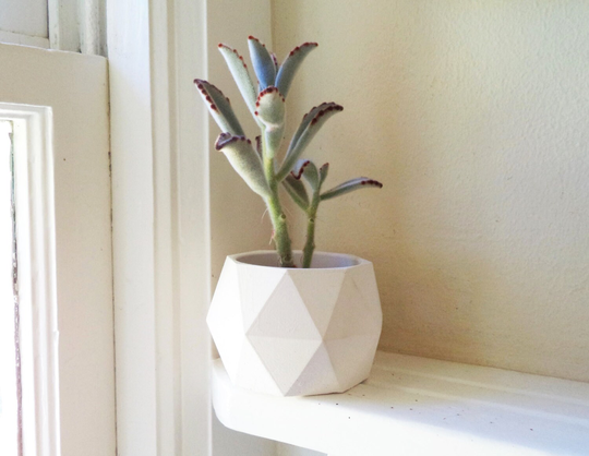 Geometric Succulent Planter, Desk Decor, Cactus Pot, Dorm Housewarming Gift, Simple, Modern, Clean, Minimalist