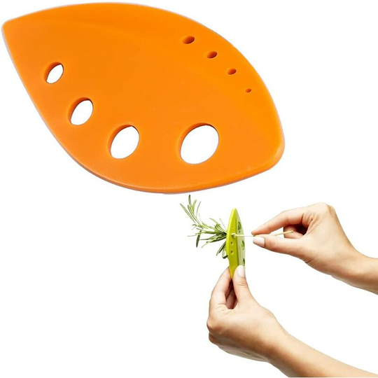 Pcs Safety Herb Stripper Plastic Edge Vegetable Leaf Separator Herb Stripper Tool for Parsley, Basil, Rosemary, Thyme, Orange
