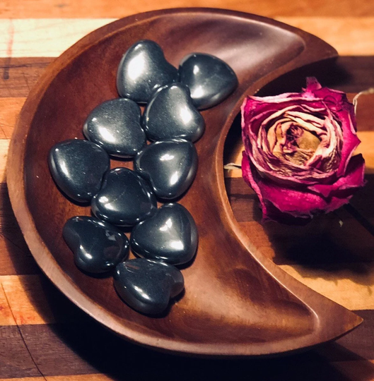 Hematite, Mini Hematite Heart, Qty. 1
